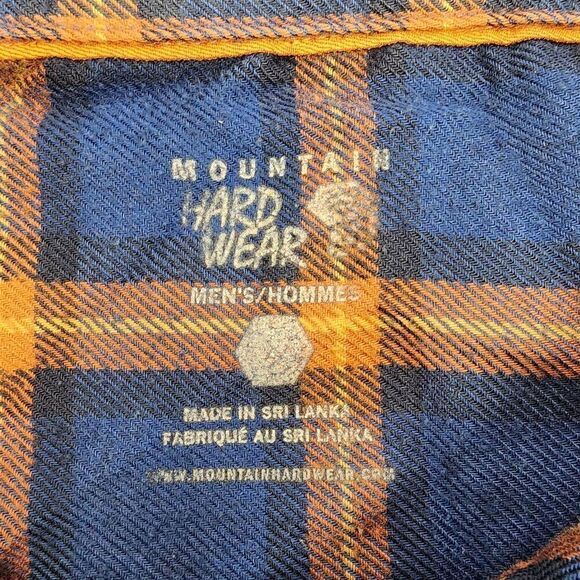 Mountain Hard Wear Mens Shirt size L Plaid Button Up Long Sleeve J12 - Picture 7 of 10